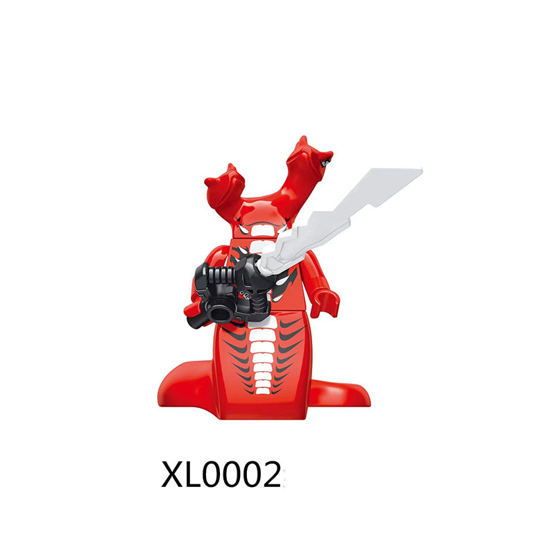 XL0001-0005 Ninja Anime Figures MiniMoro snake monster Omega Skeleton Wizard Action Toy Building Blocks Assembly Kids Boys Gift