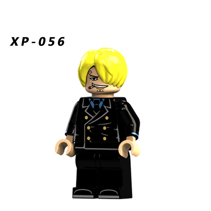 KT1008 One Piece Series Luffy Ace Mini Anime Action Figure Building Blocks Cartoon Movie Model Toys Decoration Kids Birthday Gift