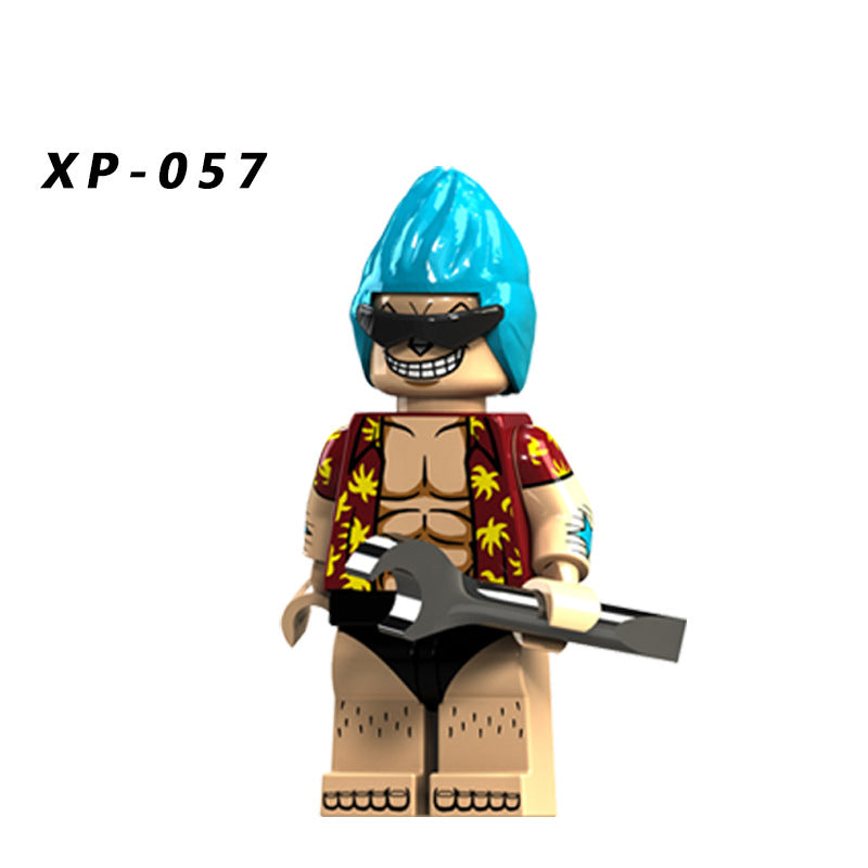 KT1008 One Piece Series Luffy Ace Mini Anime Action Figure Building Blocks Cartoon Movie Model Toys Decoration Kids Birthday Gift