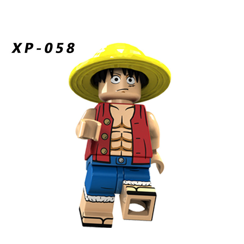 KT1008 One Piece Series Luffy Ace Mini Anime Action Figure Building Blocks Cartoon Movie Model Toys Decoration Kids Birthday Gift
