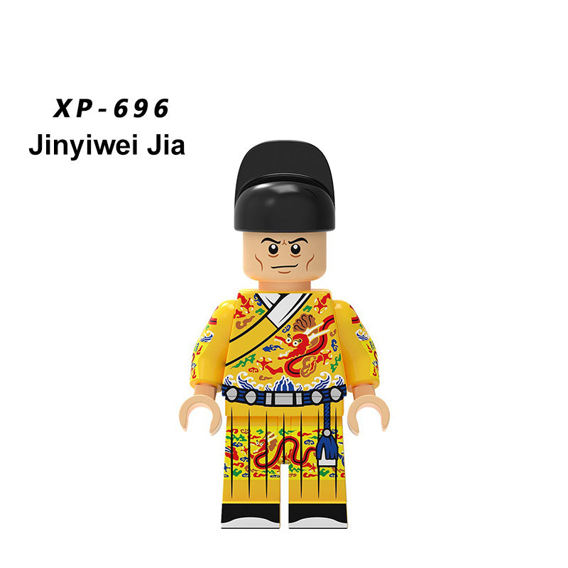 KT1094 Chinese Acient Minifigures Building Blocks Jinyiwei Jia Emperor Armor Civil Servant Compatible Action Mini Figures Assemble Educational Toys Gift