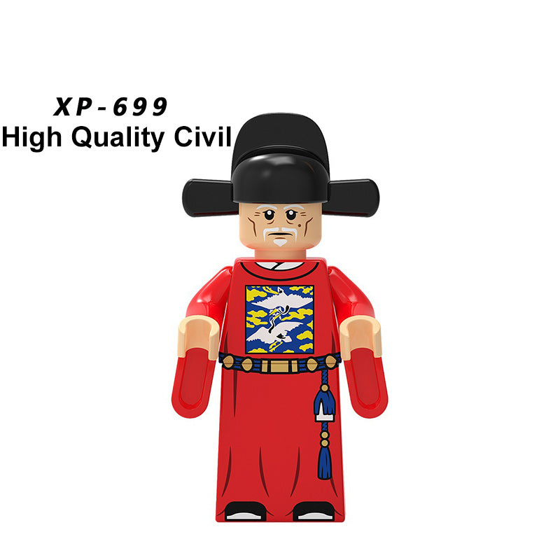 KT1094 Chinese Acient Minifigures Building Blocks Jinyiwei Jia Emperor Armor Civil Servant Compatible Action Mini Figures Assemble Educational Toys Gift