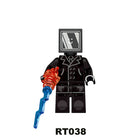 RT037-044 Web Anime Toilet Man Series Minifigs Building Blocks Audio Man TV Man Monitor Man Compatible Children Gifts Toys Boys