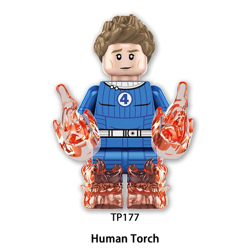 TP1022 Marvel DC Fantastic Four Mister Fantastic Minifigs Action Figure Human Torch Building Blocks Annihilus Children Gifts Toys