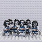 MOC Halloween Cemetery Zombies Skeleton Minifigs Building Blocks Ghost Chemical Defense Warfare Corps Toys Gifts For Children
