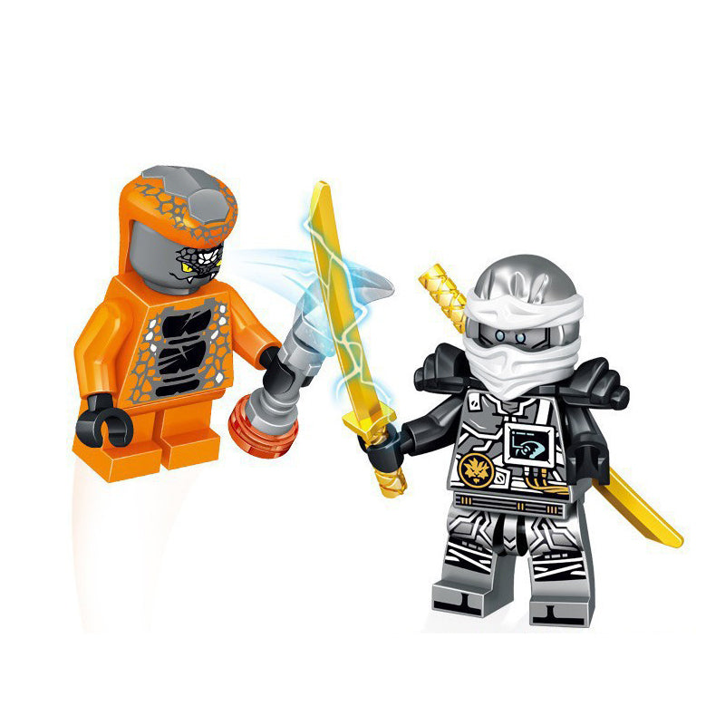 31035 Enter the Ninjanomicon Masters of Spinjitzu Cartoon Game Minifigures Building Blocks 24 pcs Set Ninja Jay Zane Kal Lloyd Niya Cole Master Wu Mini Figures Assemble MOC DIY Weapon Game Bricks Educational Toys Gift for Children Boys Kids