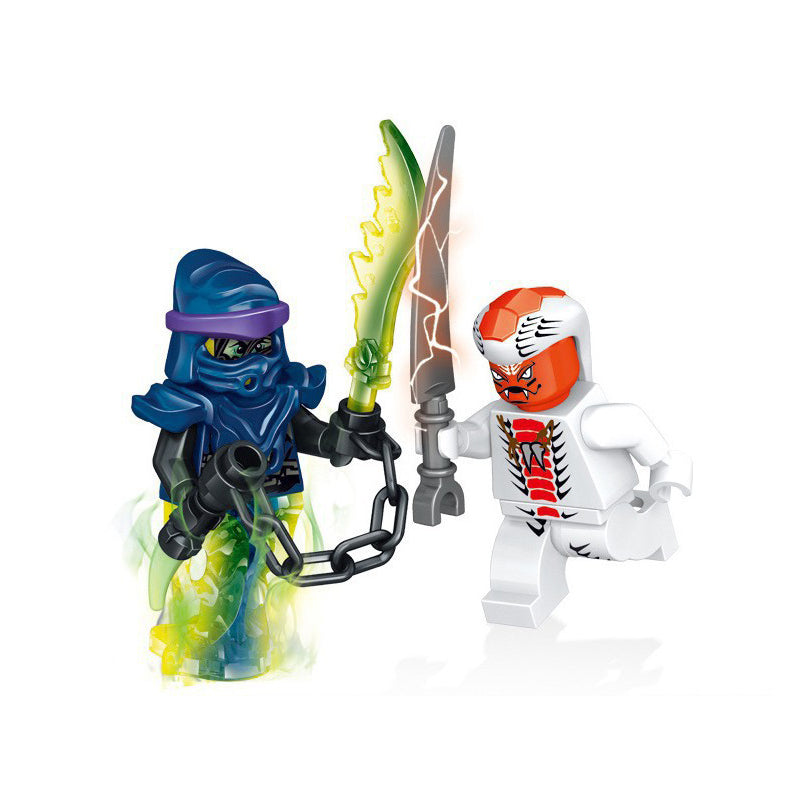 31035 Enter the Ninjanomicon Masters of Spinjitzu Cartoon Game Minifigures Building Blocks 24 pcs Set Ninja Jay Zane Kal Lloyd Niya Cole Master Wu Mini Figures Assemble MOC DIY Weapon Game Bricks Educational Toys Gift for Children Boys Kids
