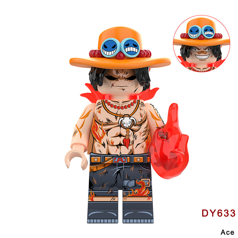 DY607-633 Luffy Ace Anime Rabbit Luffy Sanji Minifig Action Figures Building Blocks Hot Educational Cartoon Toys Children Gifts