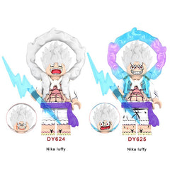 DY624 DY625 One Piece Series Luffy Ace Mini Anime Action Figure Building Blocks Cartoon Movie Model Toys Decoration Children Gift