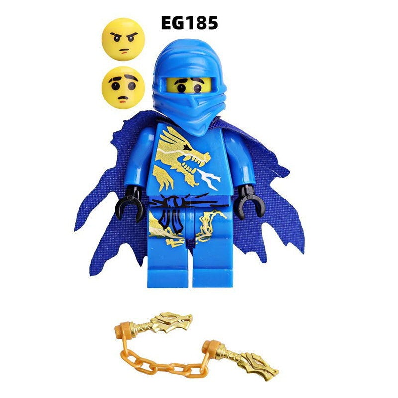  EG181-186 Phantom Ninja Game Series Weapon Minifigs Building Blocks Accessories Shield Sword Lloyd Nya Smith Compatible Toys Boys