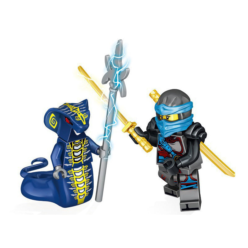 31035 Enter the Ninjanomicon Masters of Spinjitzu Cartoon Game Minifigures Building Blocks 24 pcs Set Ninja Jay Zane Kal Lloyd Niya Cole Master Wu Mini Figures Assemble MOC DIY Weapon Game Bricks Educational Toys Gift for Children Boys Kids