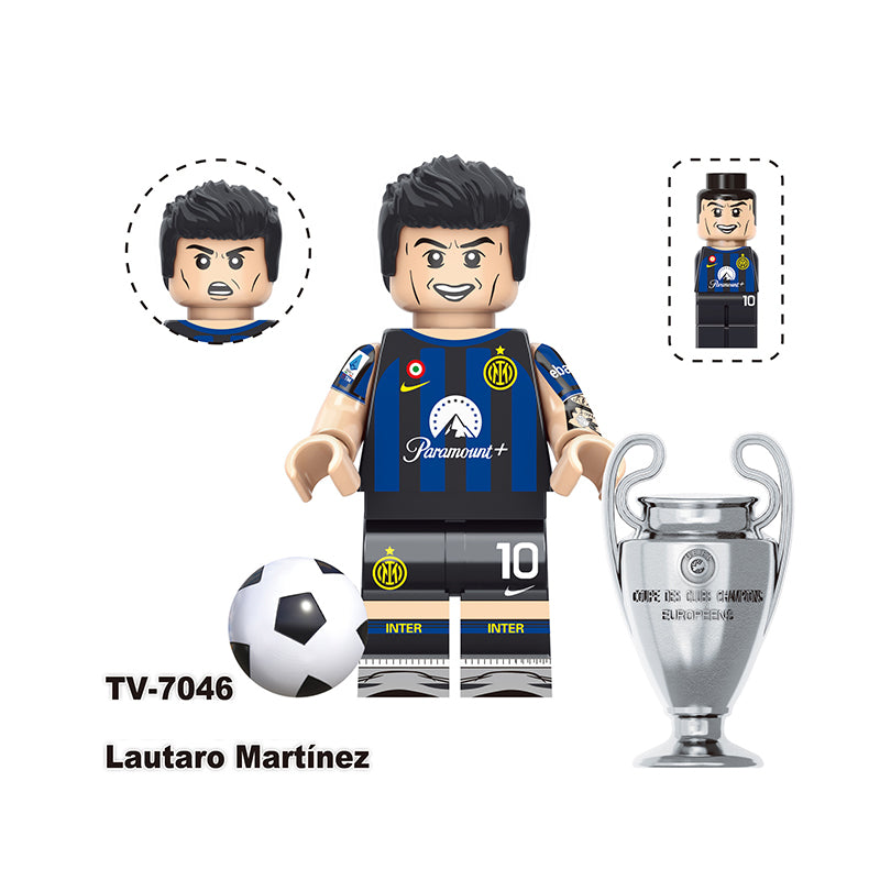 TV6506 Football Star Bellingham Griezman Harry Kane Anime Minifigs Building Blocks WorldMessi Boys Toys Gifts Children Compatible