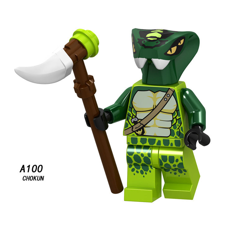 A098-105 Enter the Ninjanomicon Masters of Spinjitzu Cartoon Game Minifigures Building Blocks Kruncha Nuckal Chokun Nya Lloyd A102 The Overlord Scout Lloyd Montgomery Garmadon Master Wu Action Mini Figures Assemble MOC DIY Weapon Bricks Toys Gift Boys