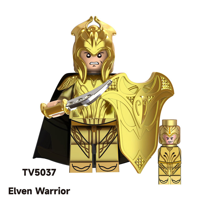 TV6405 Medieval The Lord Of Rings Elrond Action Figures Nordo Elf Sagittarius Warrior Building Blocks Soliders Toys Children Gifts