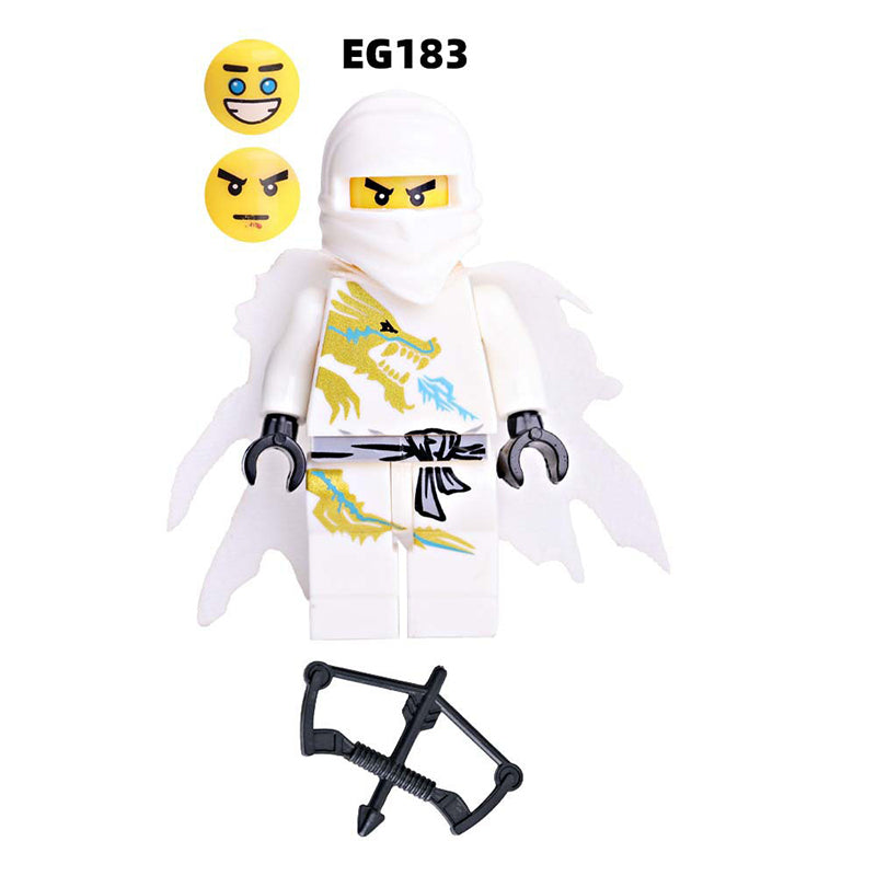  EG181-186 Phantom Ninja Game Series Weapon Minifigs Building Blocks Accessories Shield Sword Lloyd Nya Smith Compatible Toys Boys