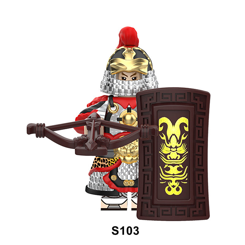 S101-103 S631-633 Ancient Historical Figures Song Dynasty Lance Armor Shield Infantry Accessories Building Blocks Xuanjia Minifig Gift Toy