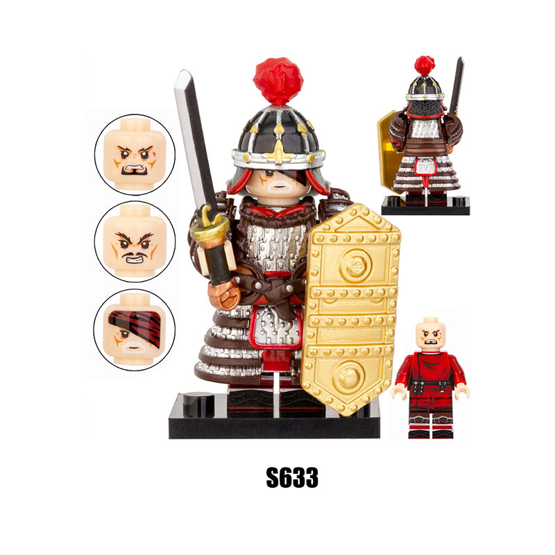 S101-103 S631-633 Ancient Historical Figures Song Dynasty Lance Armor Shield Infantry Accessories Building Blocks Xuanjia Minifig Gift Toy