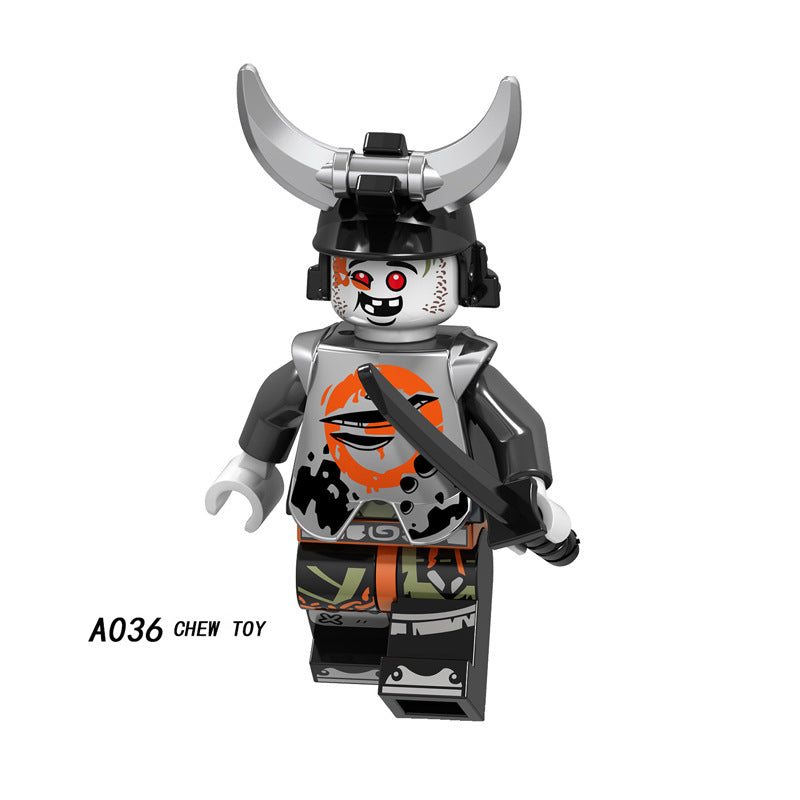 A033-040 Enter the Ninjanomicon Masters of Spinjitzu Cartoon Game Minifigures Building Blocks Iron Baron Lloyd Master of the Golden Dragon Chew Harumi Nya Muzzle Wu Teen Action Mini Figures Assemble MOC DIY Weapon Game Bricks Educational Toys Gift Boys