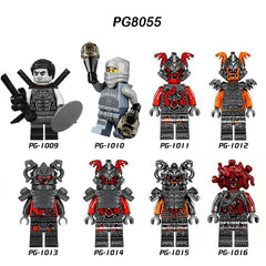 PG8055 Phantom Ninja Game Series Minifigs Building Blocks Malevolent Snake Ash Accessories Shield Sword Compatible Toys Boys