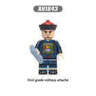 X0329 Qing Dynasty Series Minifigs Imperial Guard Building Blocks MOC Civil Military Officials Figures Bricks Model Toys Gifts
