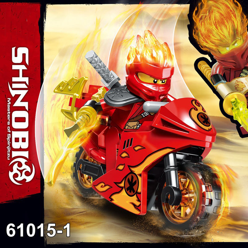 61015 Enter the Ninjanomicon Masters of Spinjitzu Cartoon Game Minifigures Building Blocks Jay Zane Kal Pixal Lloyd Niya Cole Action Motorcycle Mini Figures Assemble MOC DIY Weapon Sword Game Bricks Educational Toys Gift for Children Boys Kids