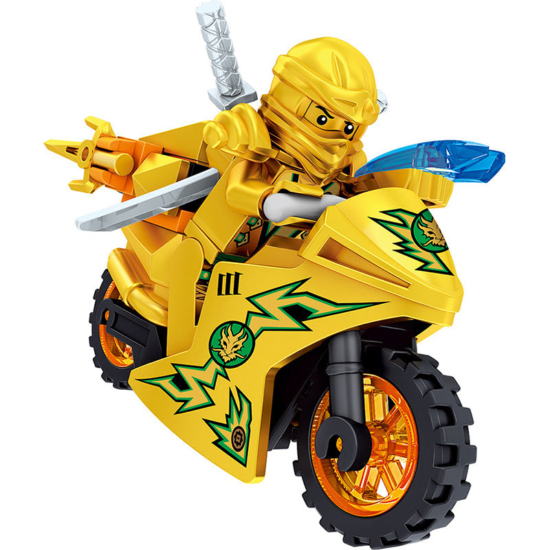 31050 Enter the Ninjanomicon Masters of Spinjitzu Cartoon Game Ninja Minifigures Building Blocks Jay Zane Kal Lloyd Niya Cole Action Motorcycle Mini Figures Assemble MOC DIY Weapon Sword Game Bricks Educational Toys Gift for Children Boys Kids