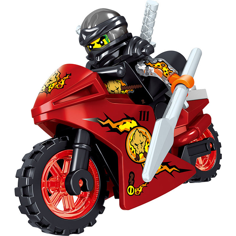 31050 Enter the Ninjanomicon Masters of Spinjitzu Cartoon Game Ninja Minifigures Building Blocks Jay Zane Kal Lloyd Niya Cole Action Motorcycle Mini Figures Assemble MOC DIY Weapon Sword Game Bricks Educational Toys Gift for Children Boys Kids