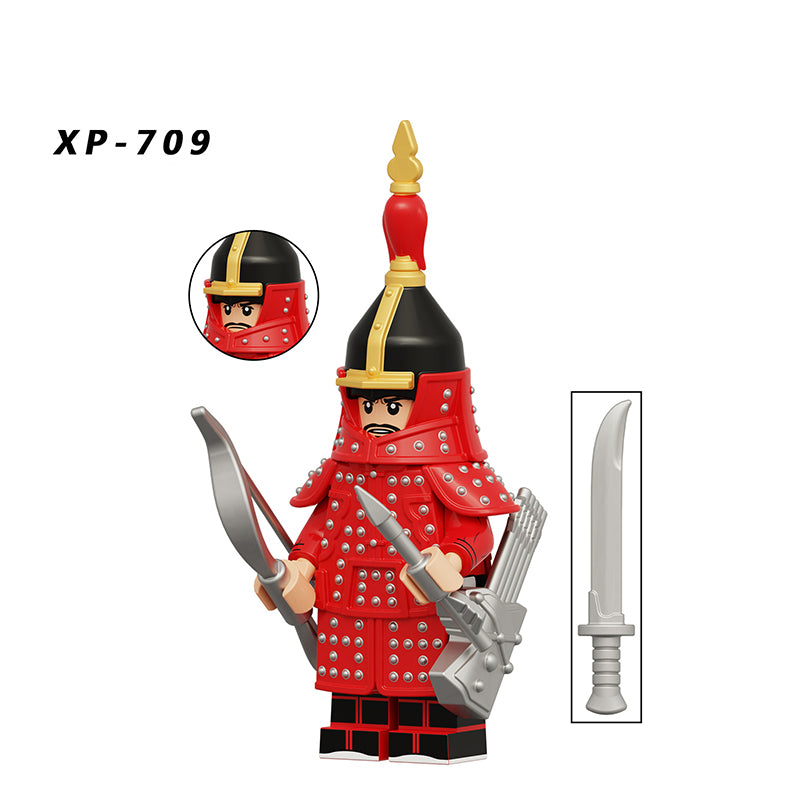 KT1095 Medieval Series Qing dynasty Soliders Minifigs Building Blocks Weapon Army Knight Jaime Lannister Meryn Trant Toys Gifts