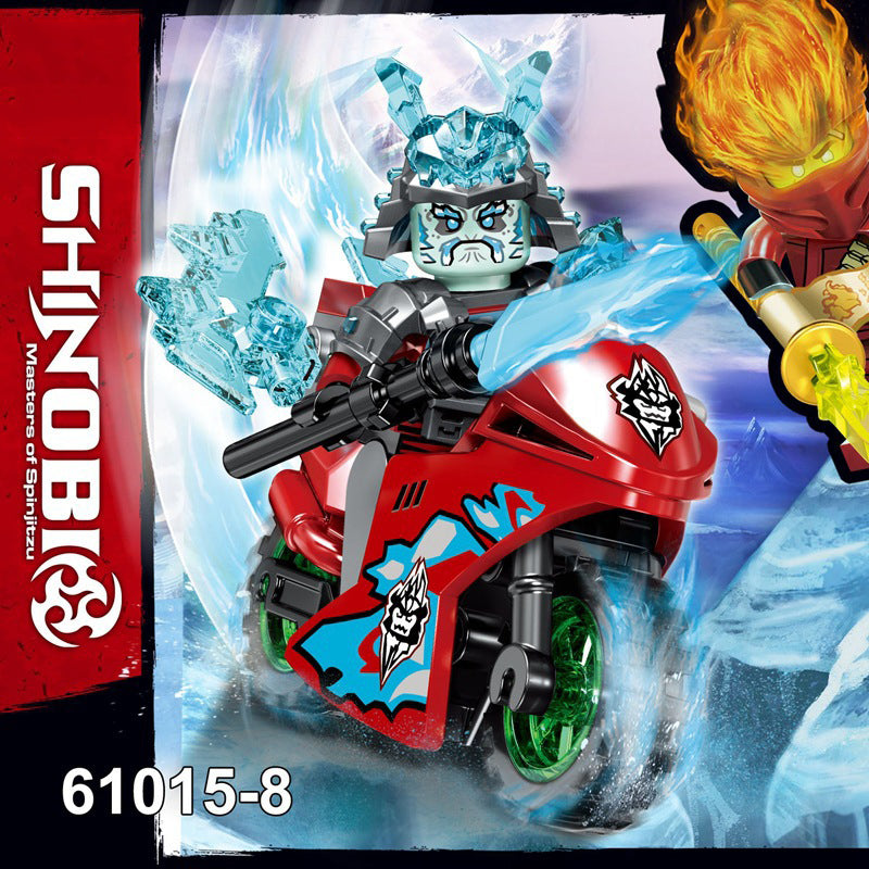 61015 Enter the Ninjanomicon Masters of Spinjitzu Cartoon Game Minifigures Building Blocks Jay Zane Kal Pixal Lloyd Niya Cole Action Motorcycle Mini Figures Assemble MOC DIY Weapon Sword Game Bricks Educational Toys Gift for Children Boys Kids