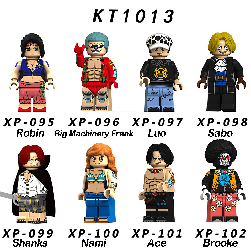KT1013 One Piece Robin Sabo Minifig Building Blocks Brooke Ace Action Figures Cartoon Movie Model Children Toys Birthday Gifts