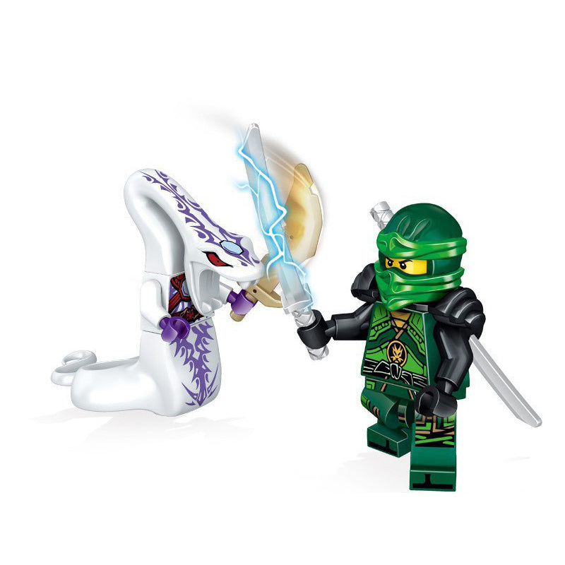 31035 Enter the Ninjanomicon Masters of Spinjitzu Cartoon Game Minifigures Building Blocks 24 pcs Set Ninja Jay Zane Kal Lloyd Niya Cole Master Wu Mini Figures Assemble MOC DIY Weapon Game Bricks Educational Toys Gift for Children Boys Kids