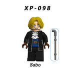 KT1013 One Piece Robin Sabo Minifig Building Blocks Brooke Ace Action Figures Cartoon Movie Model Children Toys Birthday Gifts