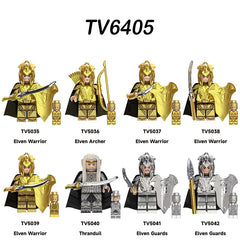 TV6405 Medieval The Lord Of Rings Elrond Action Figures Nordo Elf Sagittarius Warrior Building Blocks Soliders Toys Children Gifts