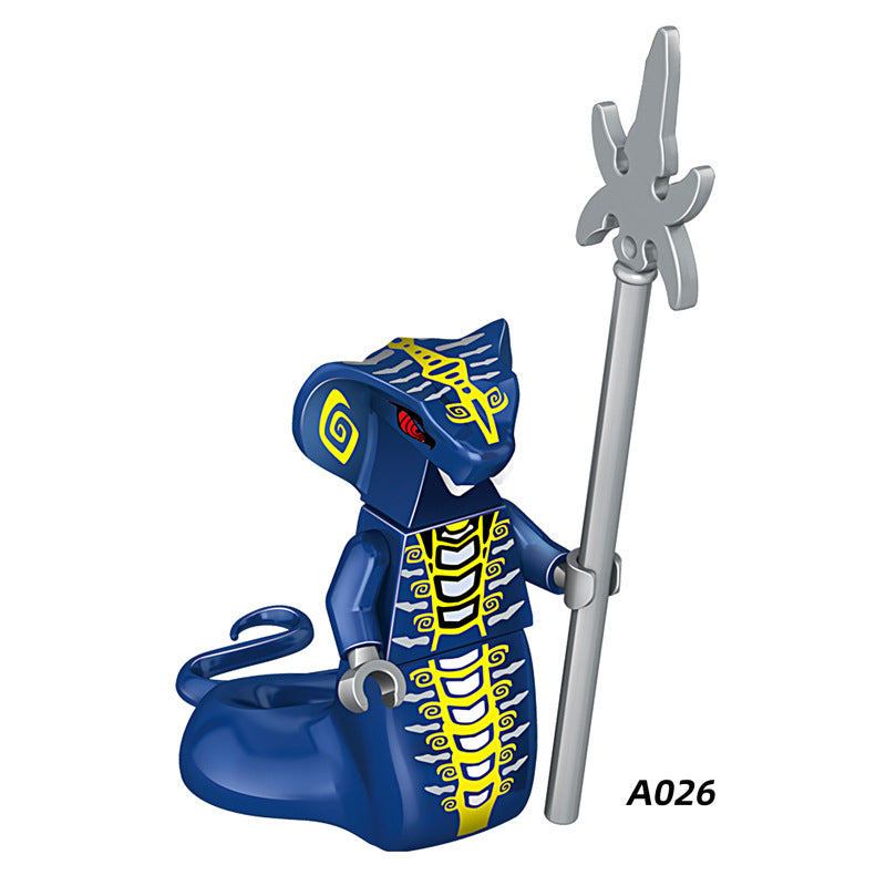 A025-032 Enter the Ninjanomicon Masters of Spinjitzu Cartoon Game Minifigures Building Blocks Chop'Rai Snake Chokun Action Mini Figures Assemble DIY Bricks Educational Toys Gift for Children