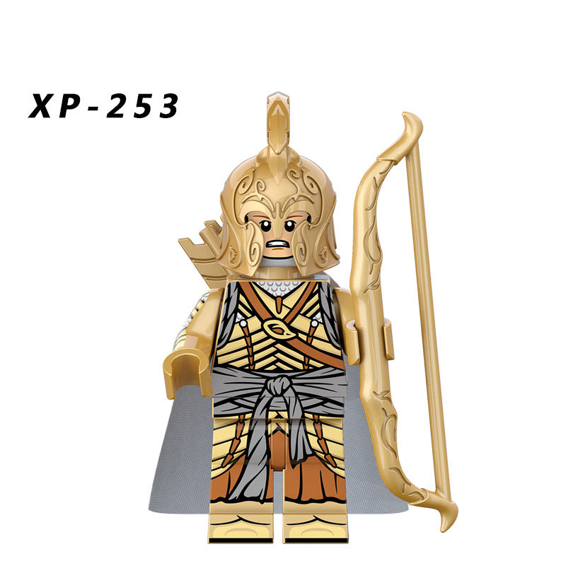 KT1032 Lord Noldo Warrior Golodh Helmet Shield Medieval Knight Soliders Accessories Action Figures Building Blocks Kids Toys Gifts