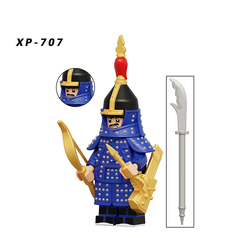 KT1095 Medieval Series Qing dynasty Soliders Minifigs Building Blocks Weapon Army Knight Jaime Lannister Meryn Trant Toys Gifts